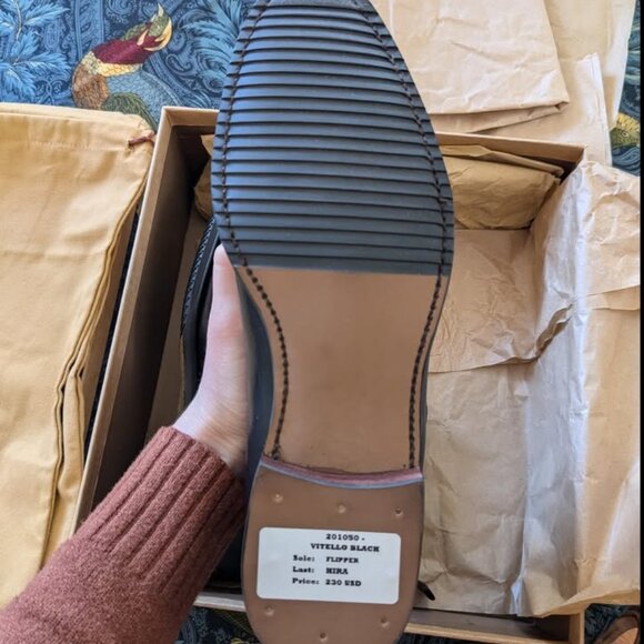 Meermin Black Leather Chelsea Boots - US 7.5/UK 5.5/EU 38 BLACK VITELLO NWOT - Picture 3 of 4